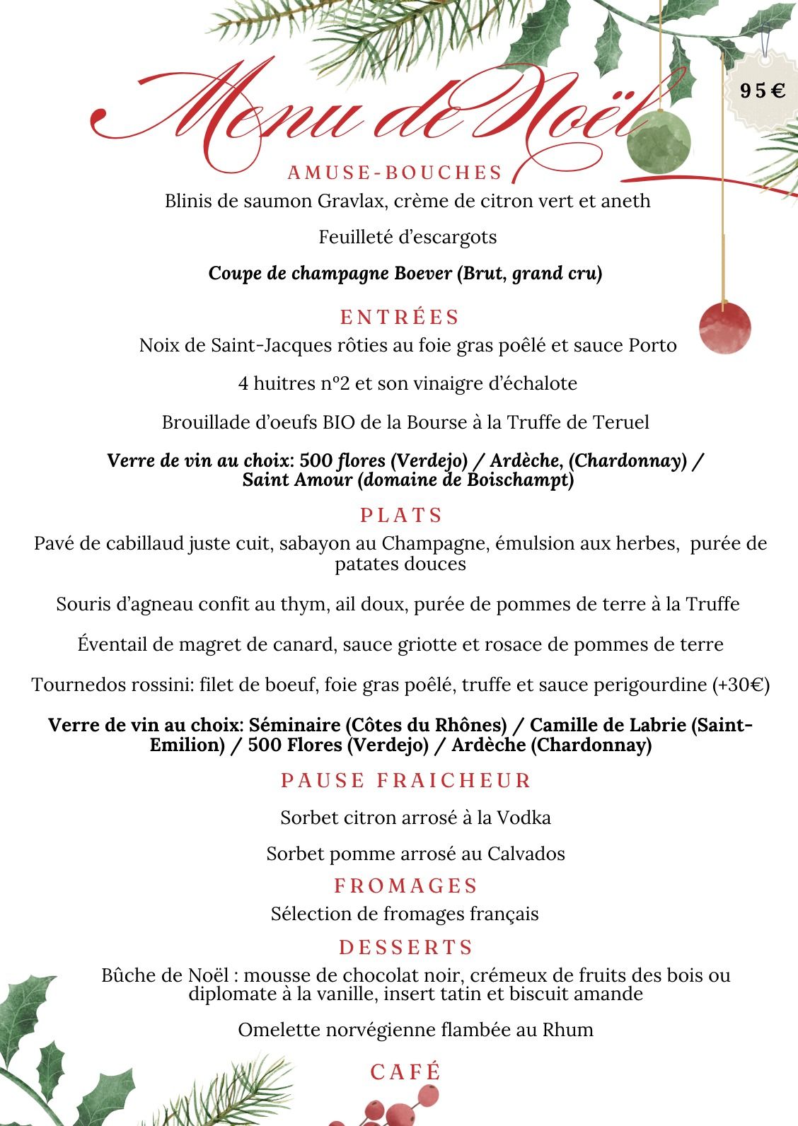 Menu de Noël